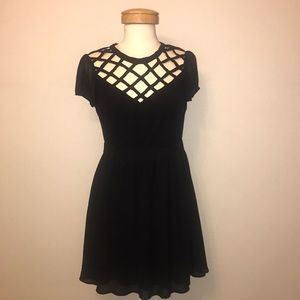 SOLD- Black Lattice Top Dress